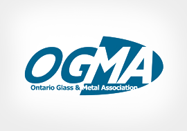Ontario Glass and Metal Association logo | Logo de l'Association ontarienne du verre et du métal